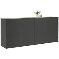 KOMODA SZEROKA NEWNIQ - antracytowy, Design, materiał drewnopochodny (180/80/42cm) - Hom`in