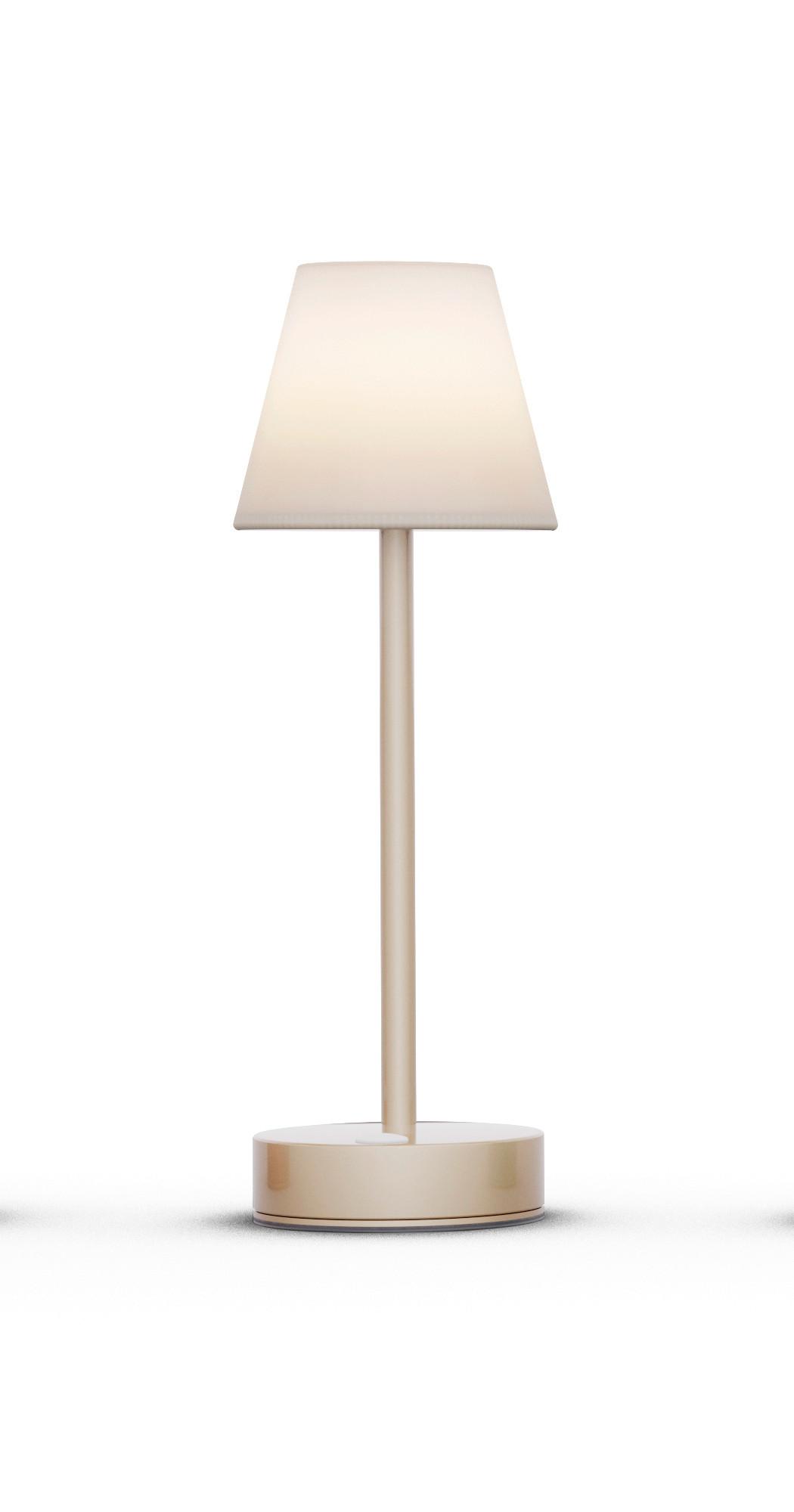 LAMPA ZEWNĘTRZNA LED LOLA SLIM 30 LUMLLS030BRWLNW - kolor mosiężny/biały, Konventionell, tworzywo sztuczne/metal (11/32/11cm) - Newgarden