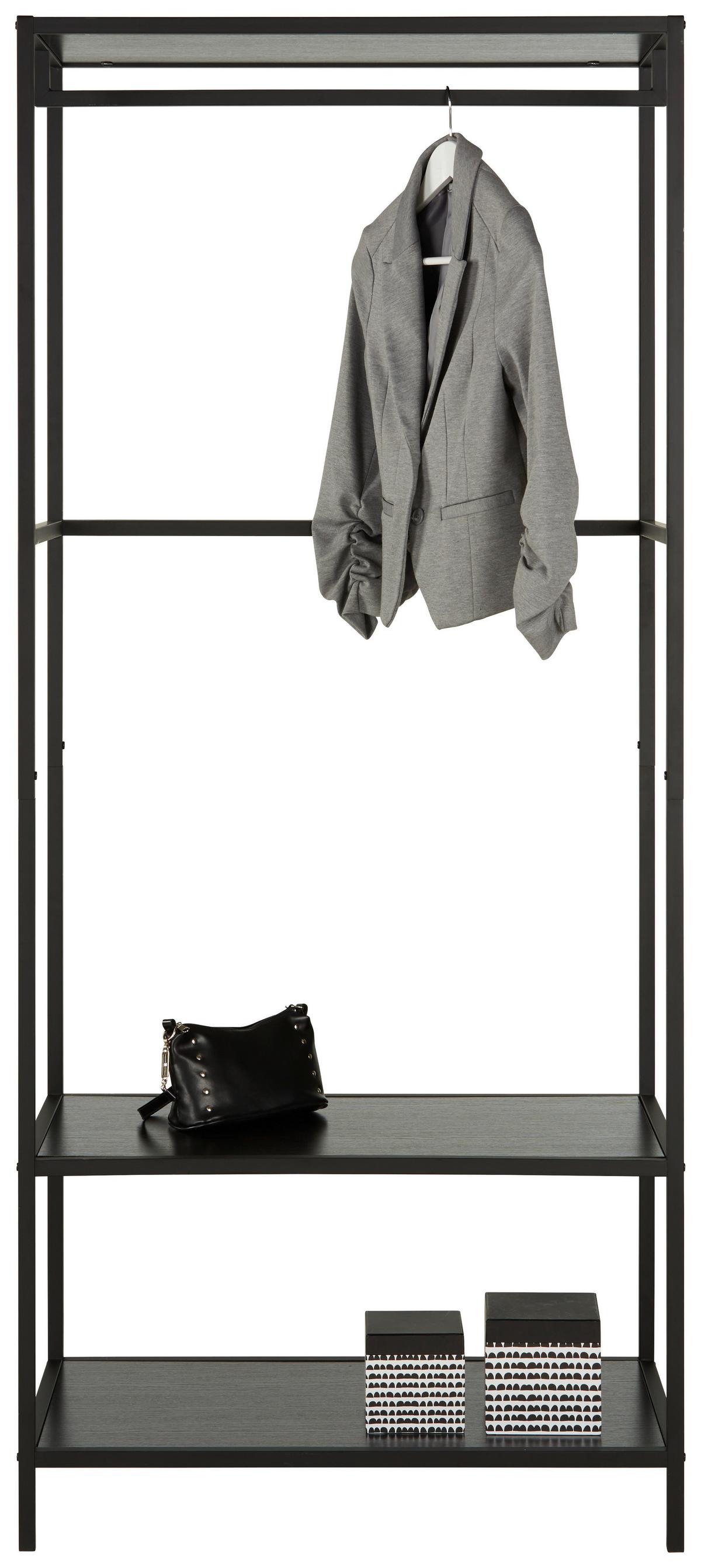 Stalak Za Odjeću Stilos - crna, Moderno, drvni materijal/metal (80/185/44cm) - Modern Living