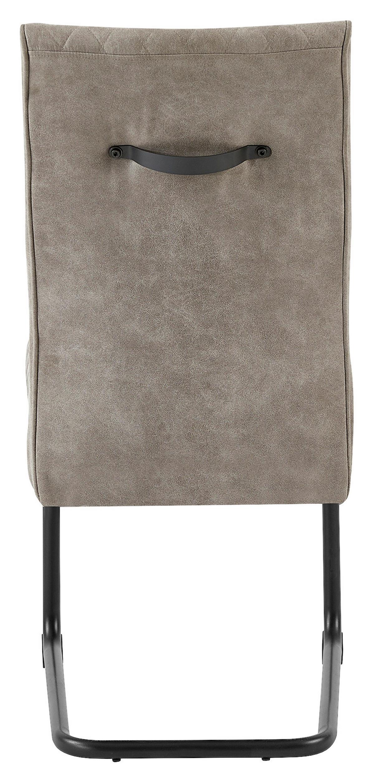 Schwingstuhl-Set Maria-XXL 2er-Set Taupe - Taupe/Schwarz, MODERN, Textil/Metall (45/95/60cm) - MID.YOU