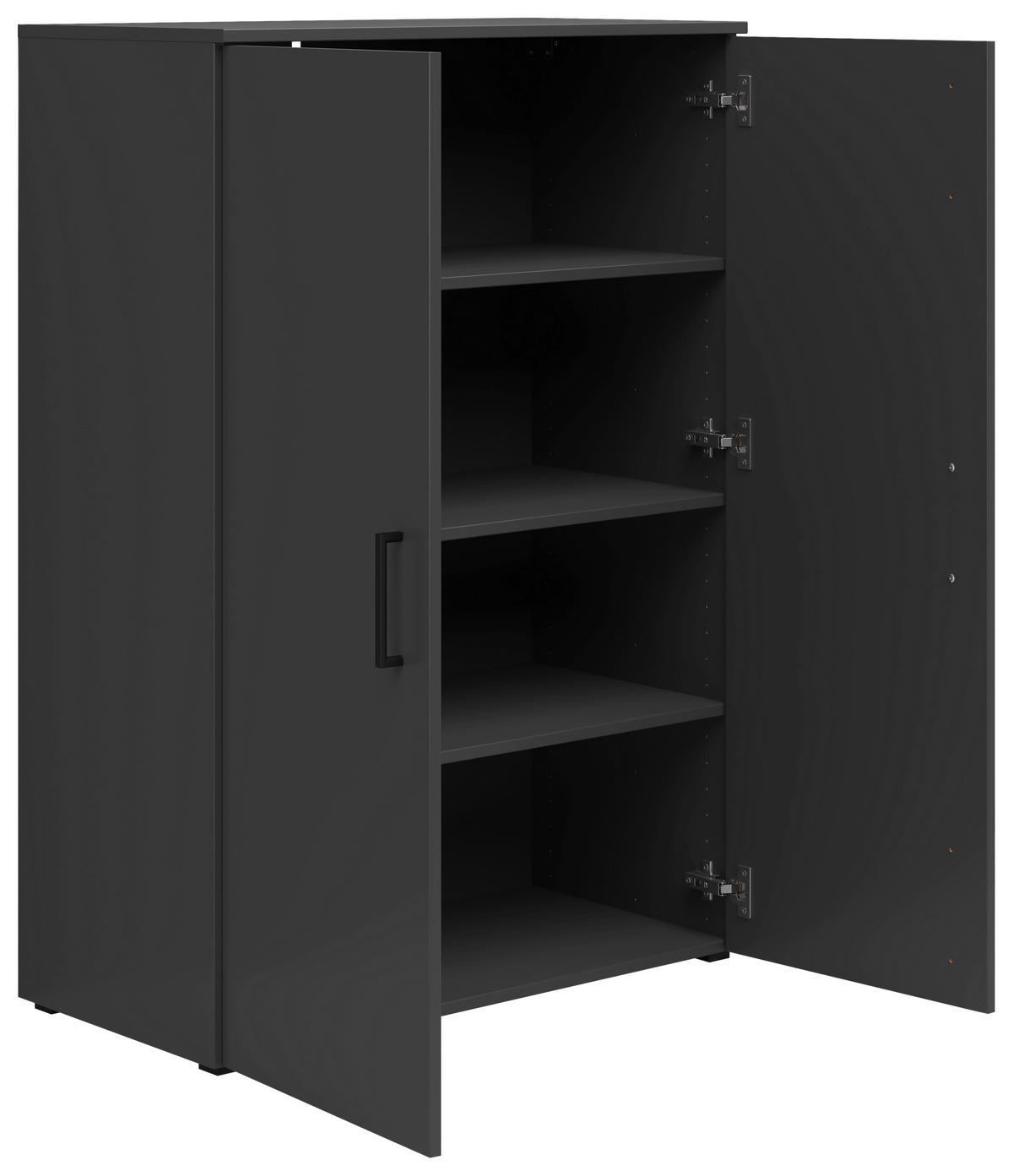 Kommode Multistauraum Graphitfarben - Anthrazit/Graphitfarben, Modern, Holzwerkstoff/Kunststoff (80/115/40cm) - Premium Living