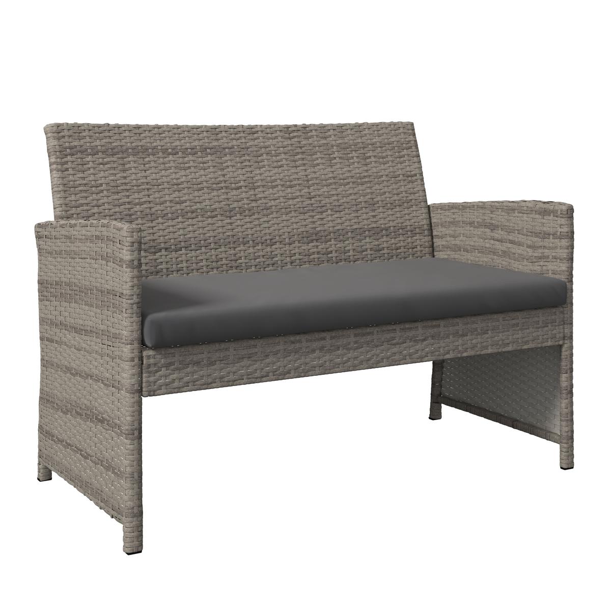 Kerti Garnitúra Michelle - világosszürke/antracit, Basics, műanyag/textil