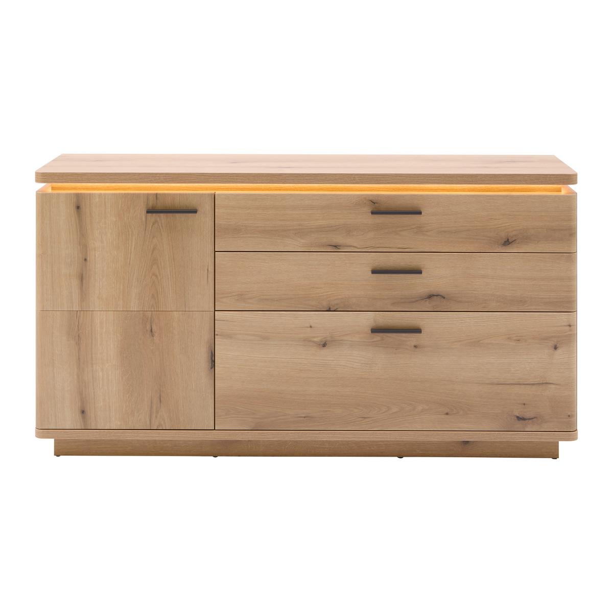 Sideboard Alameda Eichefarben - Eichefarben/Anthrazit, MODERN, Holzwerkstoff/Metall (150/81/44cm) - Mömax