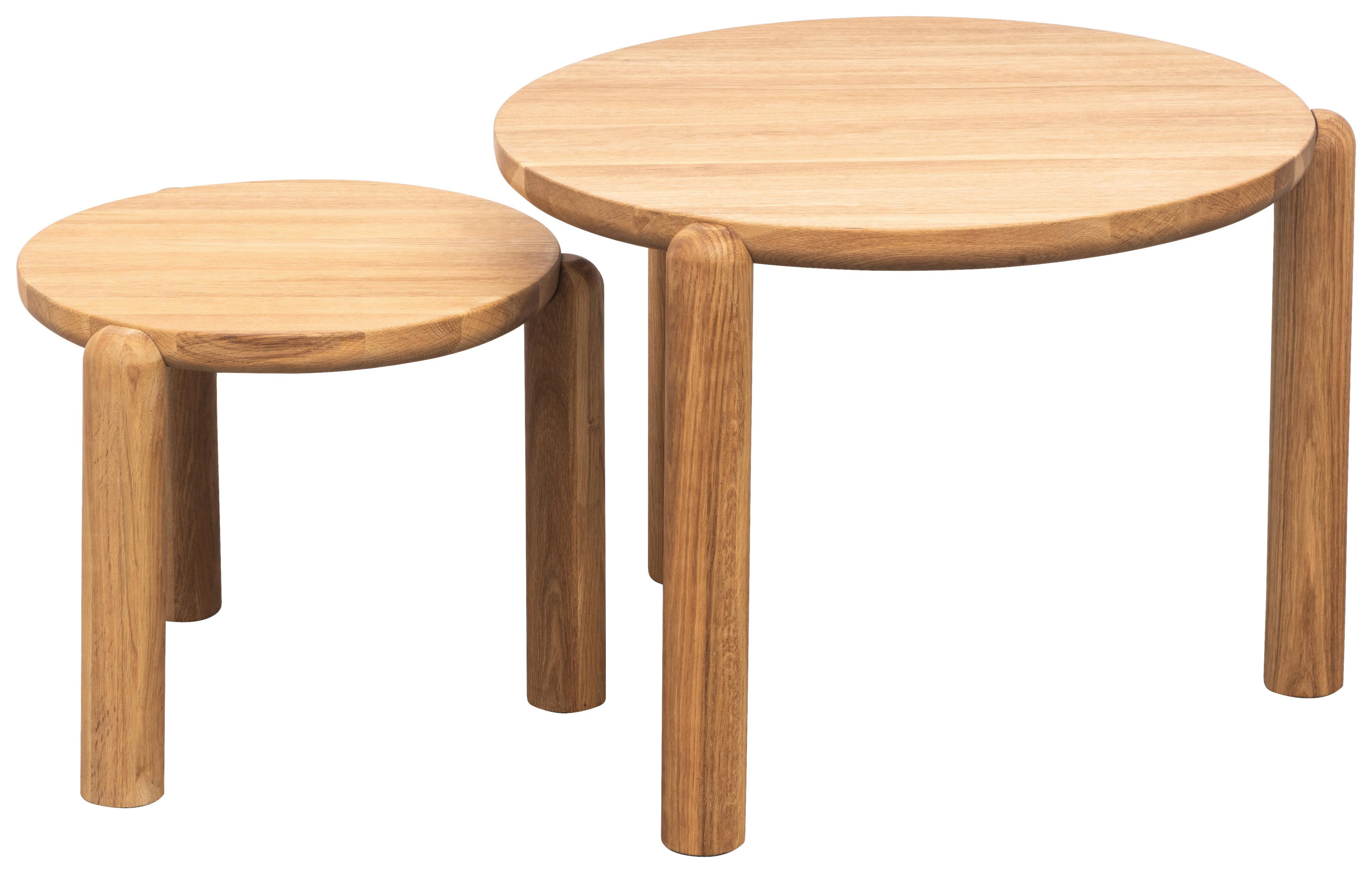 STOLIKI WSUWANE POD SIEBIE BRATYSŁAWA - kolor naturalny, Modern, drewno (60/40/45/35/60/40cm) - MID.YOU