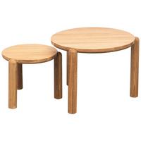 STOLIKI WSUWANE POD SIEBIE BRATYSŁAWA - kolor naturalny, Modern, drewno (60/40/45/35/60/40cm) - MID.YOU