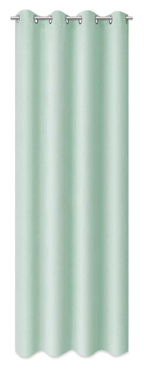 Perdea cu inele tip capsă Abby - verde salvie, Konventionell, textil (140/235cm) - Modern Living