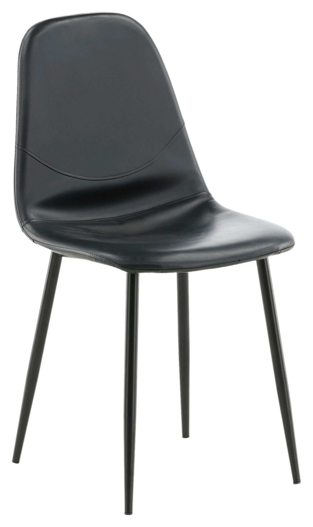 STUHL-SET POLAR - Schwarz, Design, Textil/Metall (43,5/85,3/43cm) - Livetastic