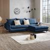 Kutna Garnitura Wave - tamno plava/bež, Moderno, tekstil/metal (266/189cm) - Modern Living
