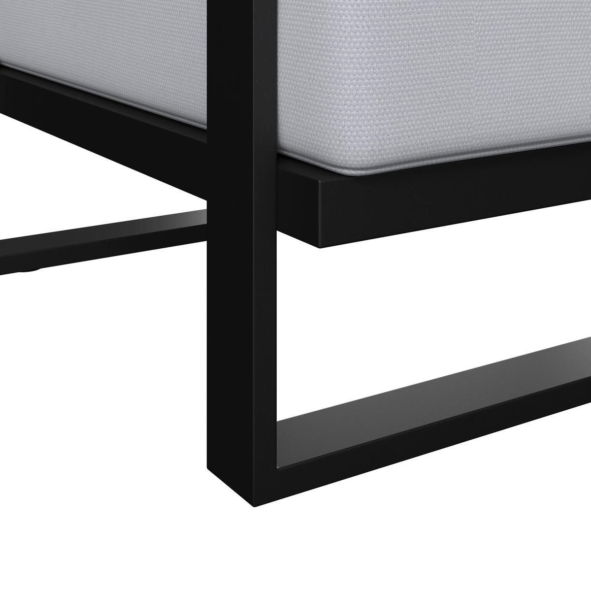 Lounge Garnitura Fabrizia, Siva, 4-Delno - siva, Moderno, kovina/tekstil - Bessagi Garden