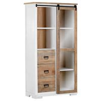 WITRYNA DOCK 03 - kolor naturalny/czarny, Lifestyle, metal/drewno (100/190/45cm) - Landscape