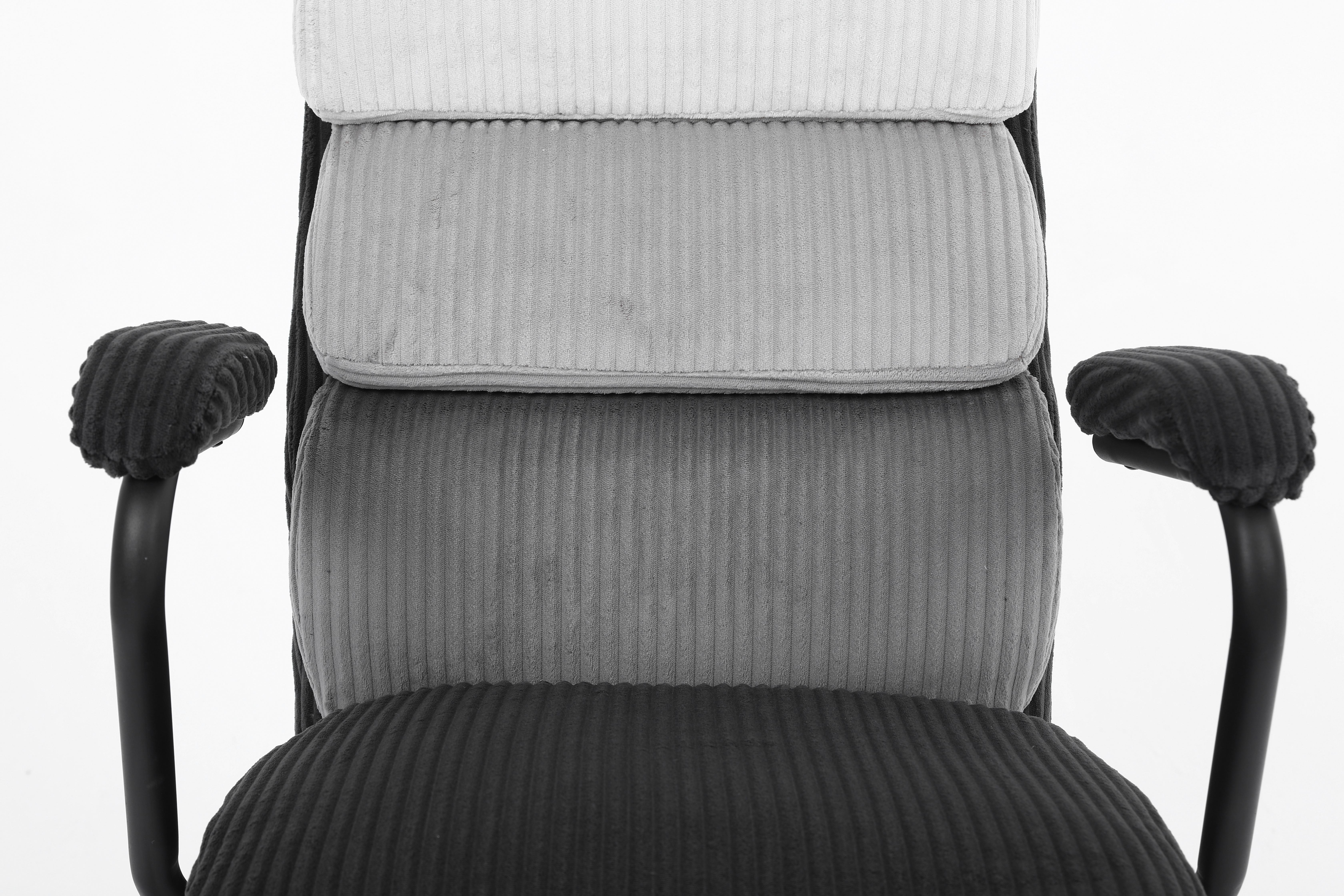 SNURRSTOL MANHATTAN 2 - mörkgrå/beige, Modern, metall/trä (58/102-112/64,5cm) - Mömax