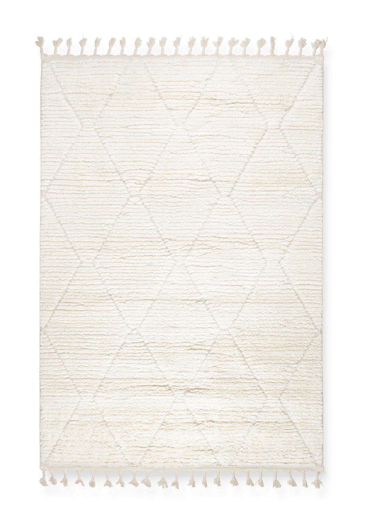 Webteppich Selma in Weiß ca. 80x150cm - Weiß, Basics, Textil (80/150cm) - Mömax