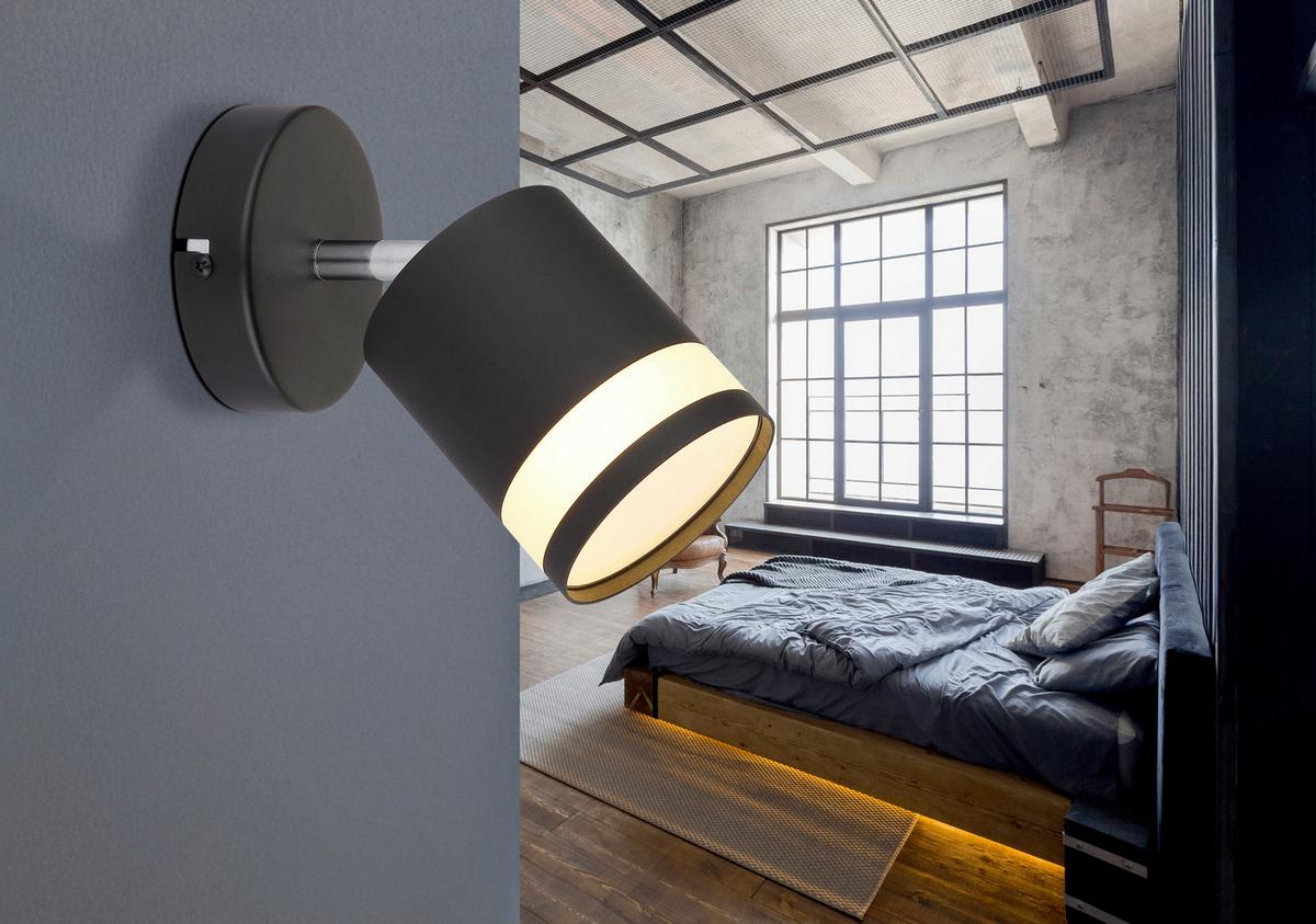 Reflektor Lucero - bijela/crna, Design, metal/plastika (10/15cm) - Globo