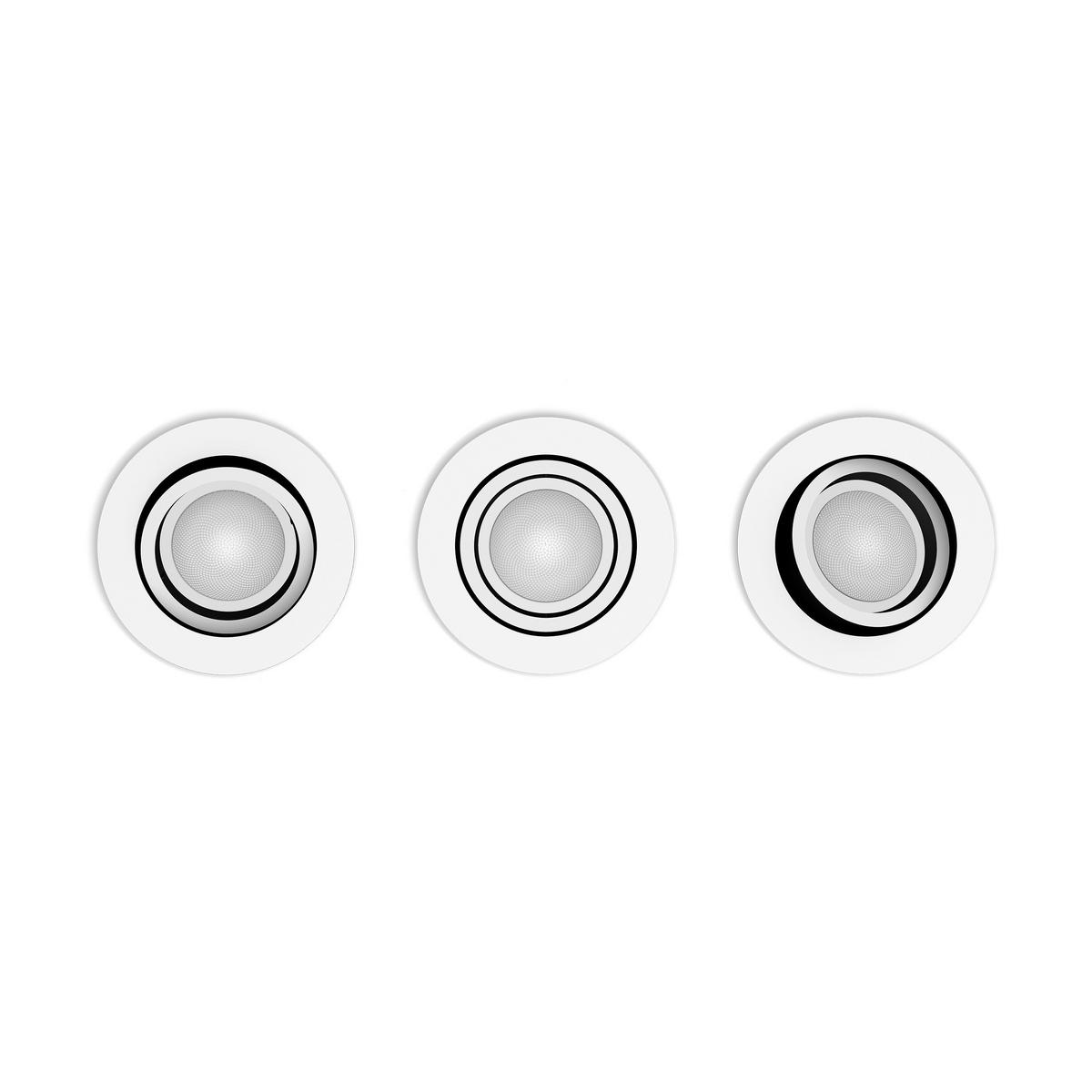 REFLEKTOR SUFITOWY LED PHILIPS HUE MILLISKIN W 3SZT. - biały, Basics, tworzywo sztuczne (9/10/9cm) - Philips HUE