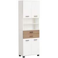 Visoka Omara Katta, Bela, Barva Hrasta - črna/barve hrasta, Moderno, kovina/umetna masa (59,8/180,9/32,6cm) - Stylife