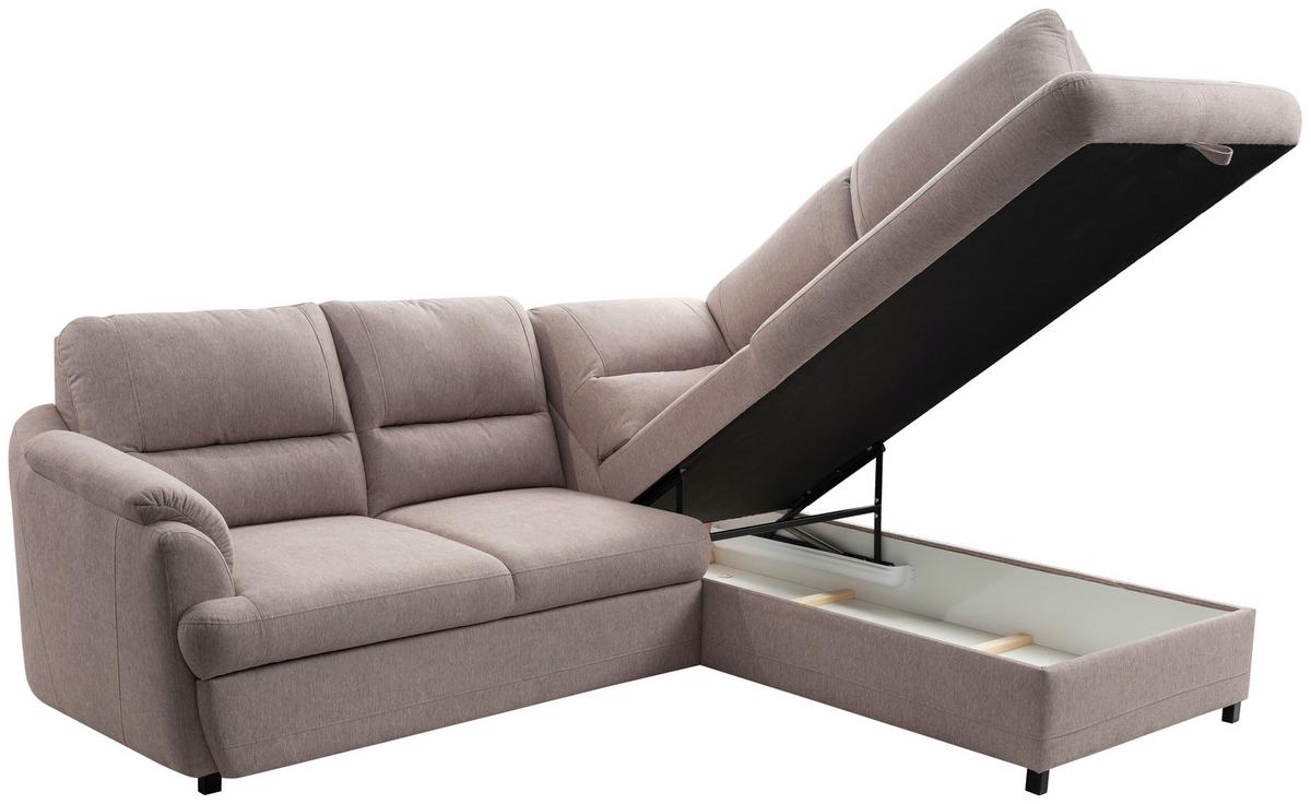Canapea modulara GUSTO - grej, Basics, textil (240/200cm) - Modern Living
