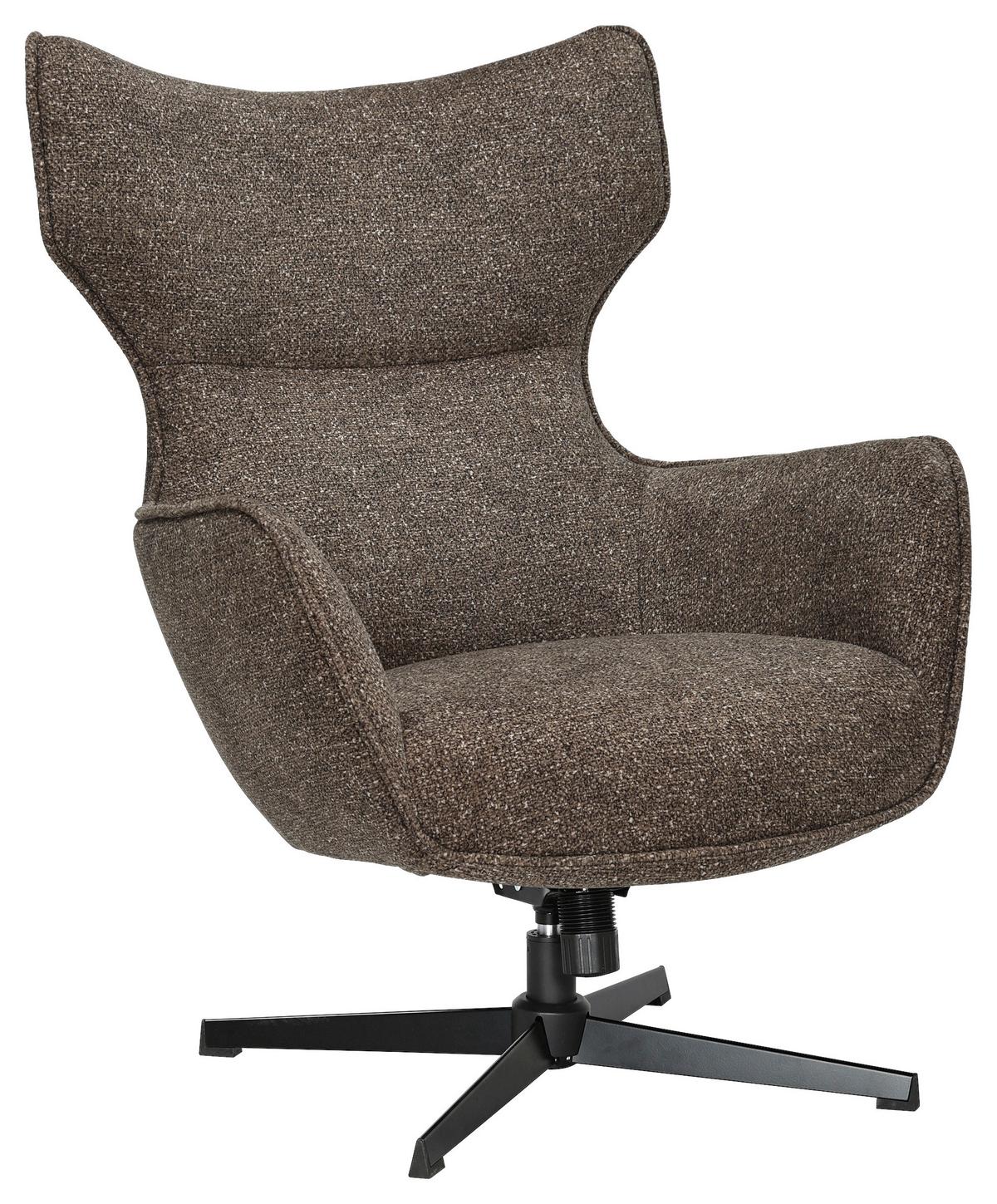 Fotelj Flavio, Sivorjava - črna/sivorjava, Moderno, kovina/tekstil (74/98/83cm) - Mömax