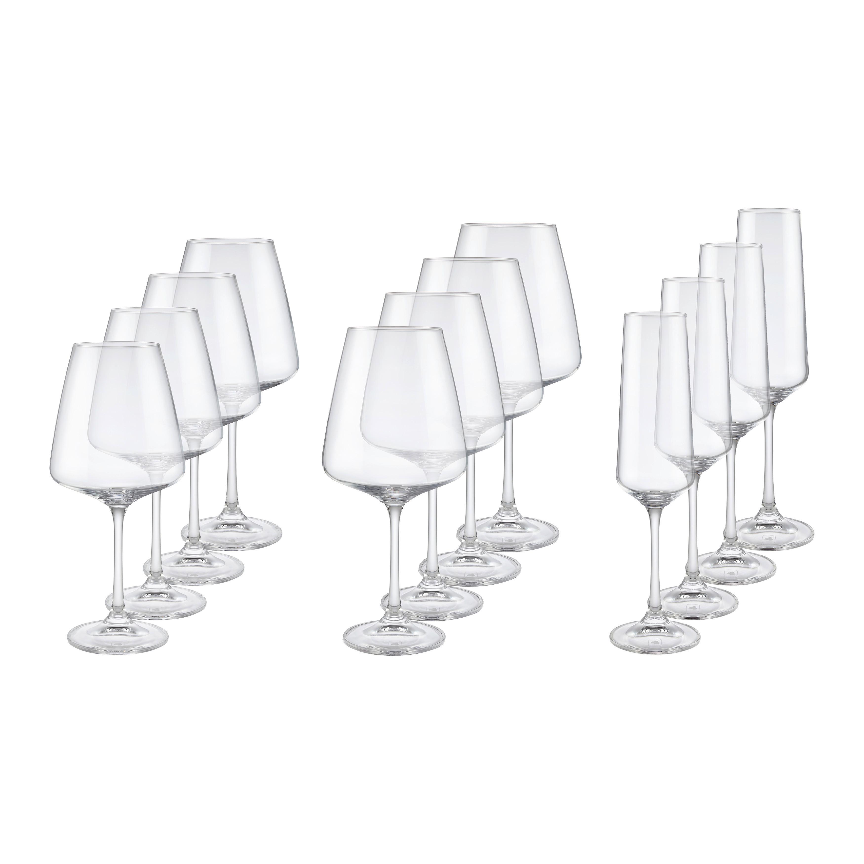 Gläserset Leonardo, 12 teilig - Transparent, KONVENTIONELL, Glas (57,10/25,20/22,30cm) - Leonardo