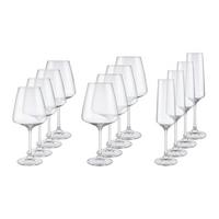 Gläserset Leonardo, 12 teilig - Transparent, KONVENTIONELL, Glas (57,10/25,20/22,30cm) - Leonardo