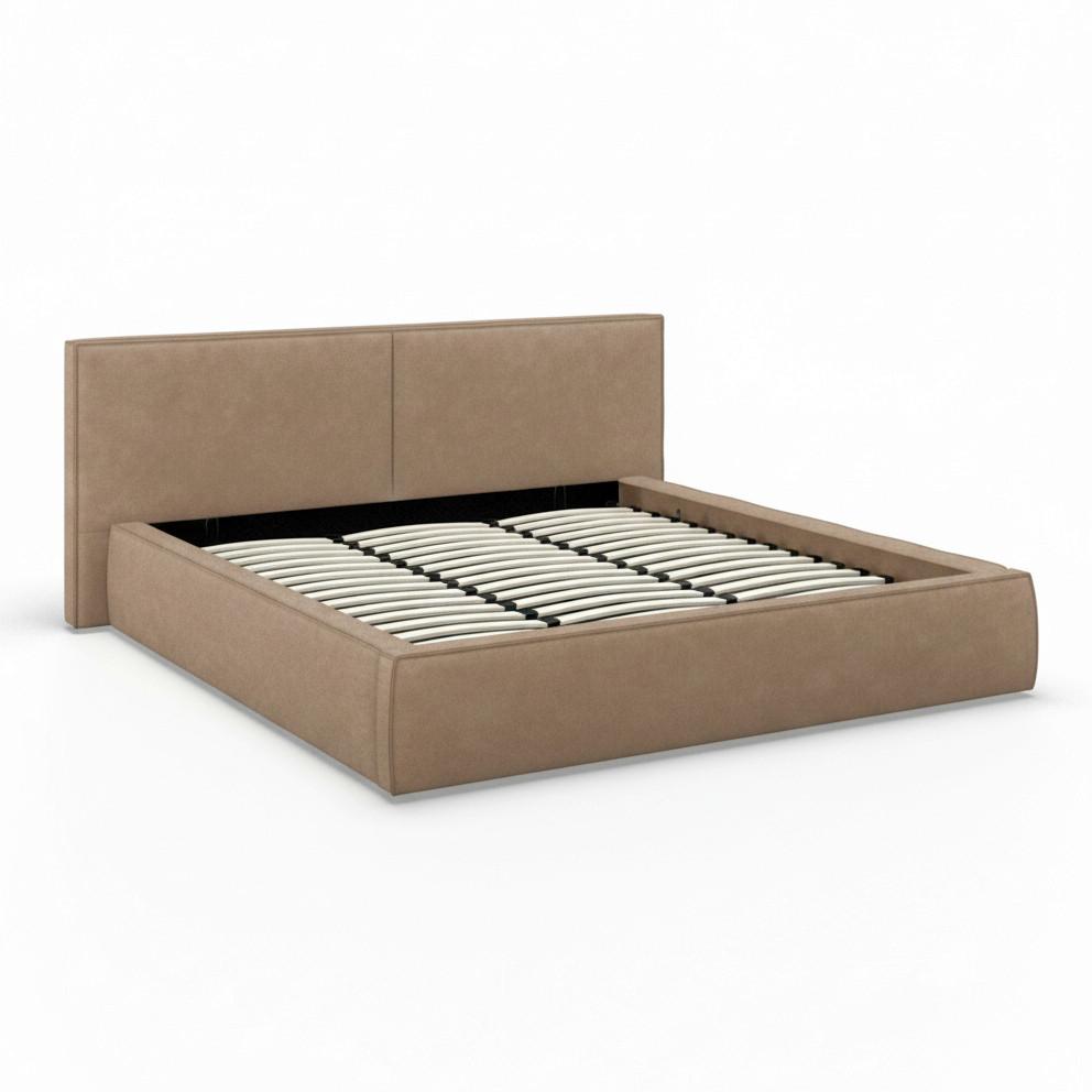 STOPPAD SÄNG SERENA - brun/svart, Modern, metall/trä (180/200cm) - Bessagi Home