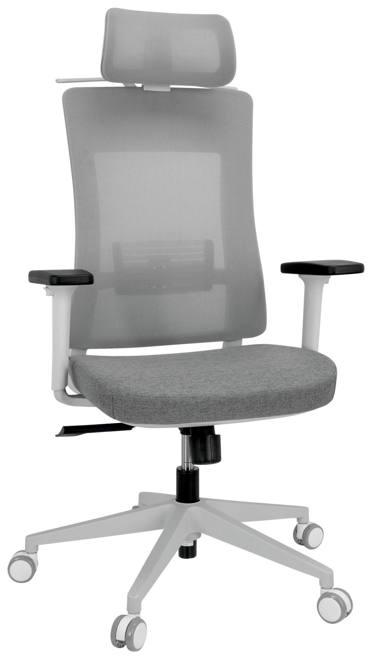 Pisarniški Stol Comfio Wmh, Siva - siva, Basics, umetna masa/tekstil (66/120/60cm) - MID.YOU