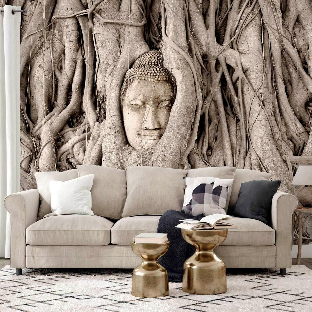 Fototapete Buddha´s Tree Braun - Braun, LIFESTYLE, Textil (150/105cm) - artgeist