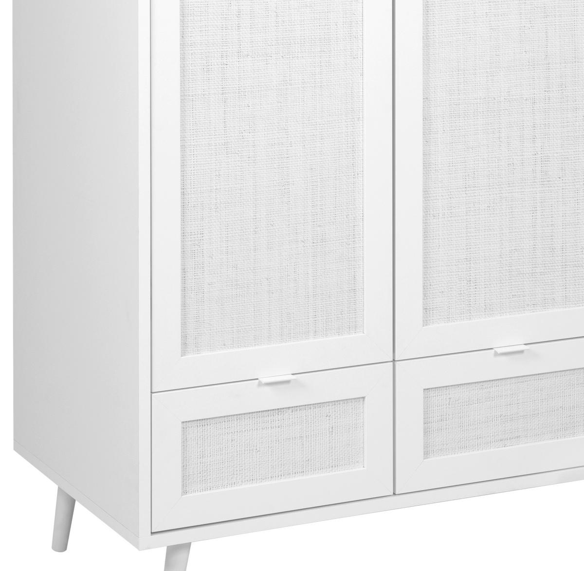 Omara Za Oblačila Dili, Bela, 120 Cm - bela, Basics, umetna masa/leseni material (120/195/55cm) - MID.YOU