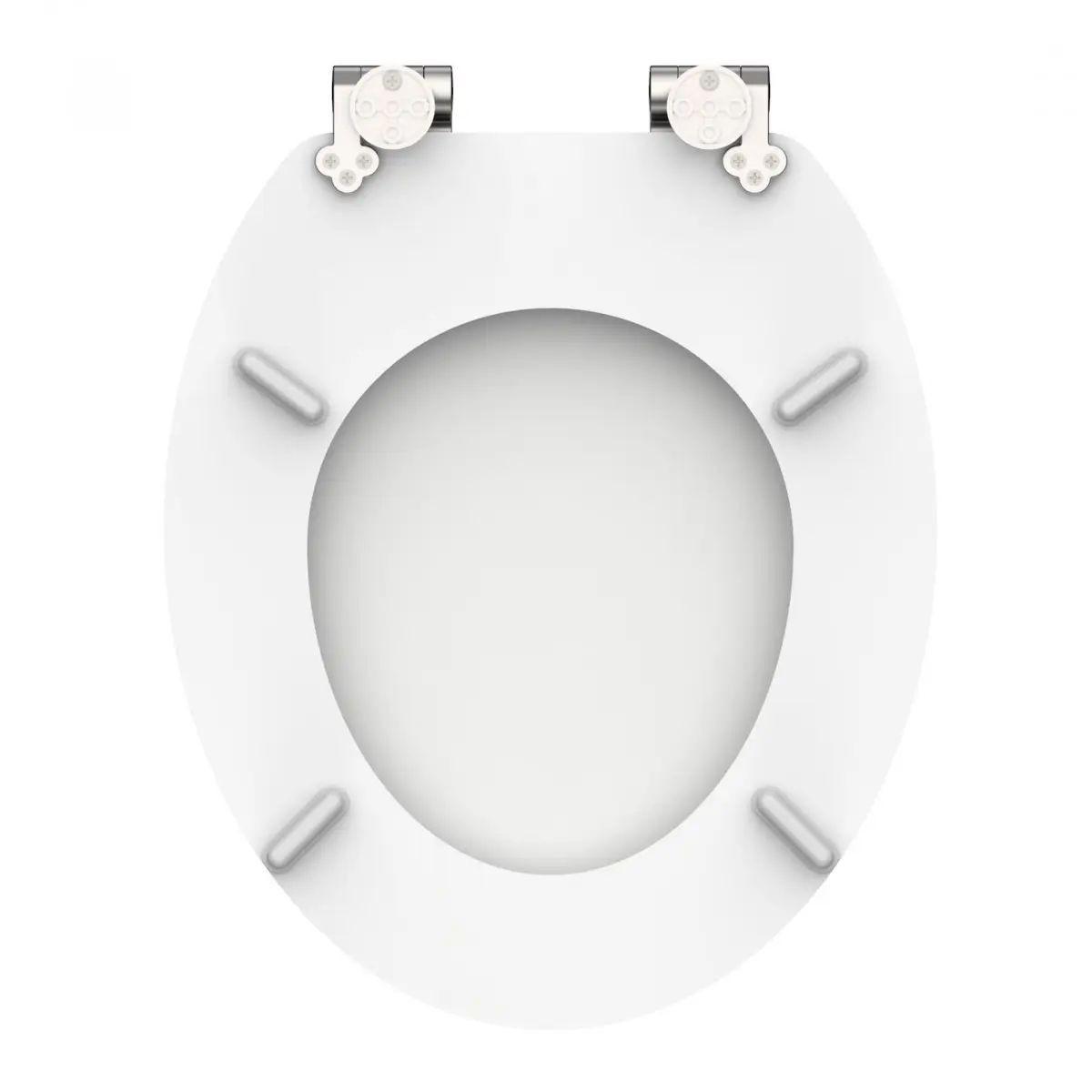 Wc-ülőke Mdf - fehér, műanyag (38/44/6cm)
