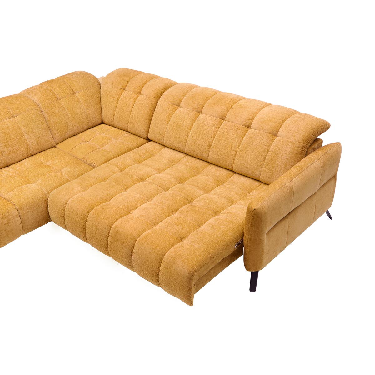 Wohnlandschaft New York Links Bronze ca. 288x87-104x261cm - Schwarz/Bronzefarben, MODERN, Holzwerkstoff/Textil (288/87-104/261cm) - Premium Living