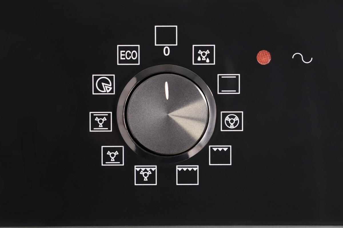 Einbaubackofen Julius AB701-19 Schwarz - Schwarz, Basics, Glas/Kunststoff (59,5/59,5/57,5cm) - Respekta