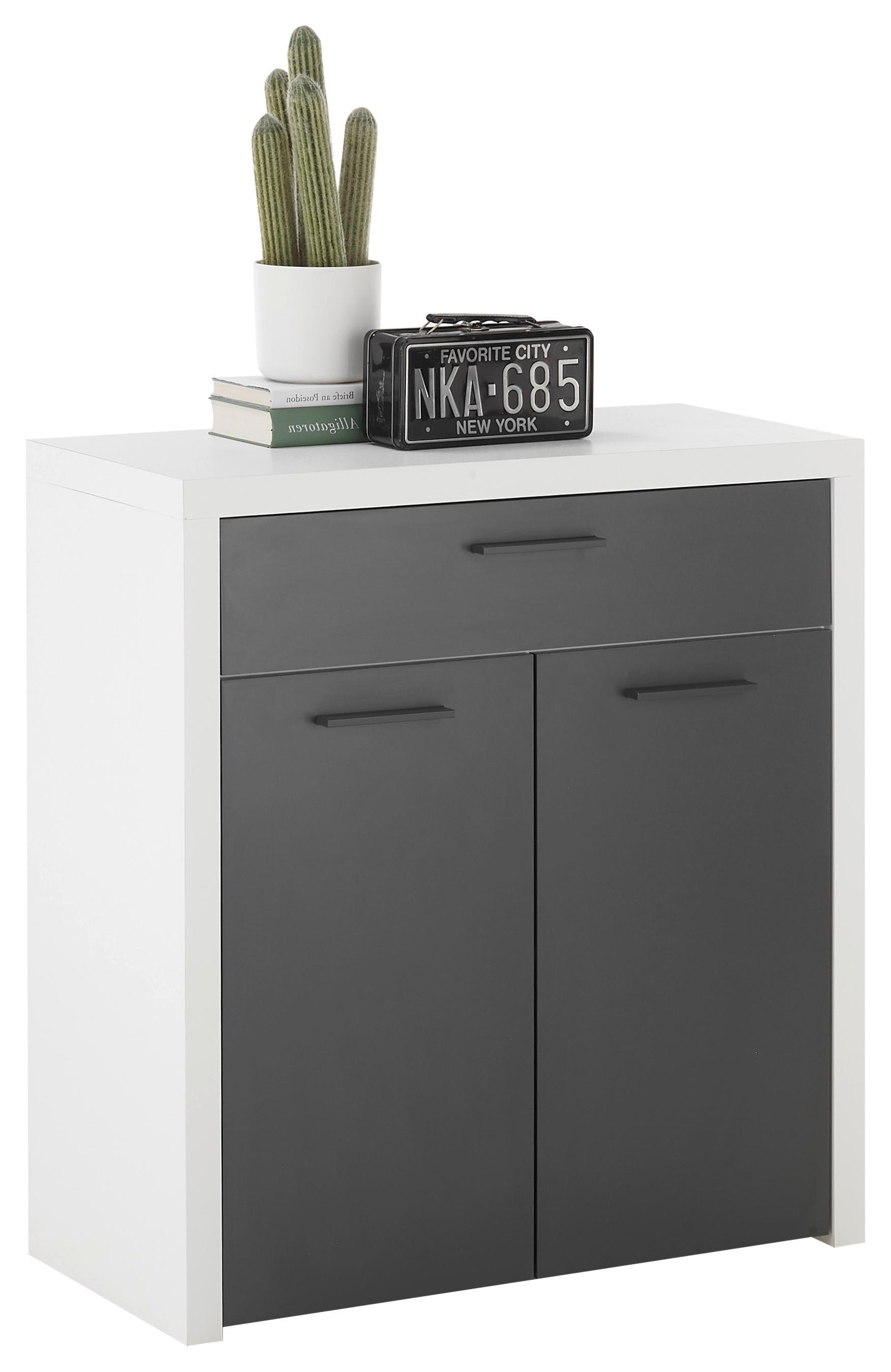 Kommode Modica in Anthrazit/Weiß - Anthrazit/Weiß, MODERN, Holzwerkstoff/Kunststoff (82/88/38cm) - Mömax