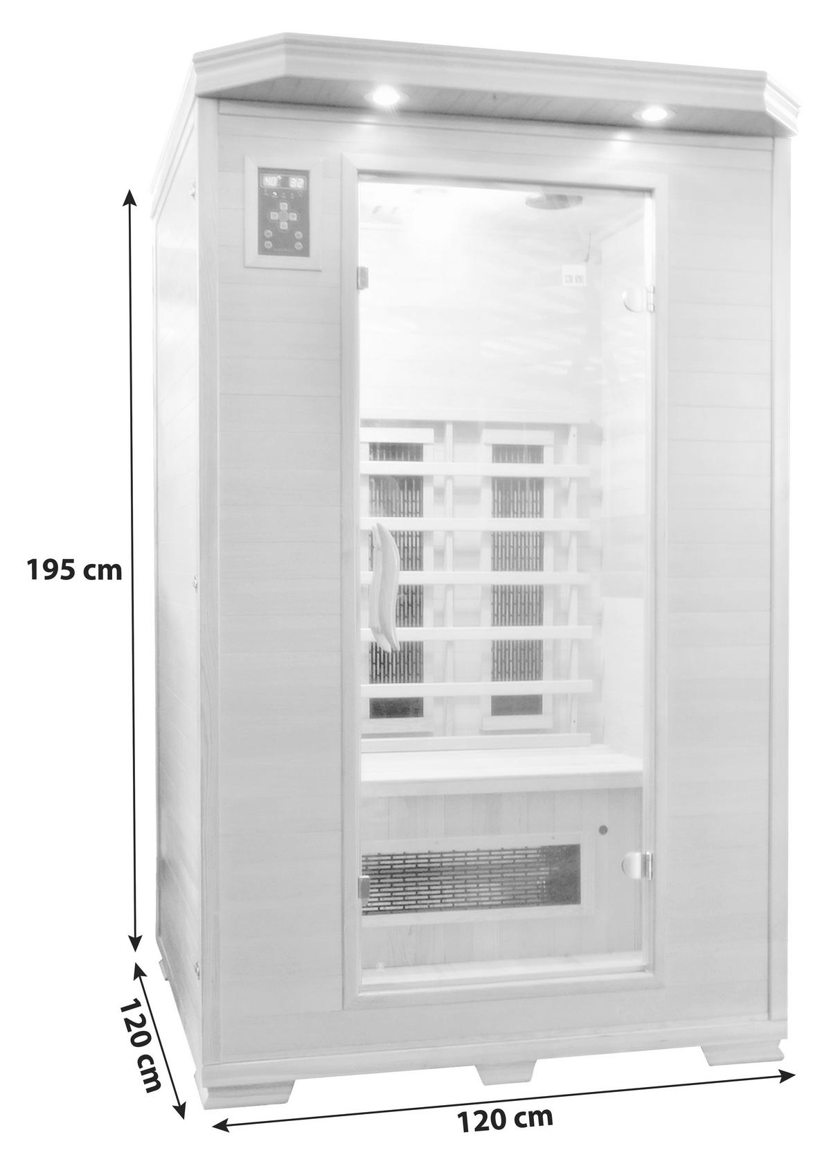 INFRAROTKABINE CARMEN B: 120 CM 2 PERSONEN - Braun, Basics, Holz (120/195/120cm) - Sanotechnik