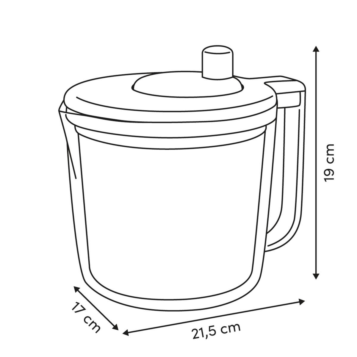 Uscător de salată Poly - bej/transparent, Basics, plastic (2,5l)