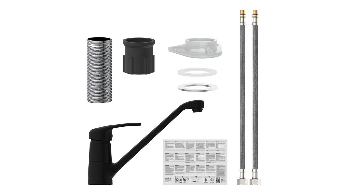 Küchenarmatur Grande in Schwarz matt - Schwarz, Lifestyle, Kunststoff/Metall (5,5/20/27cm) - Schütte