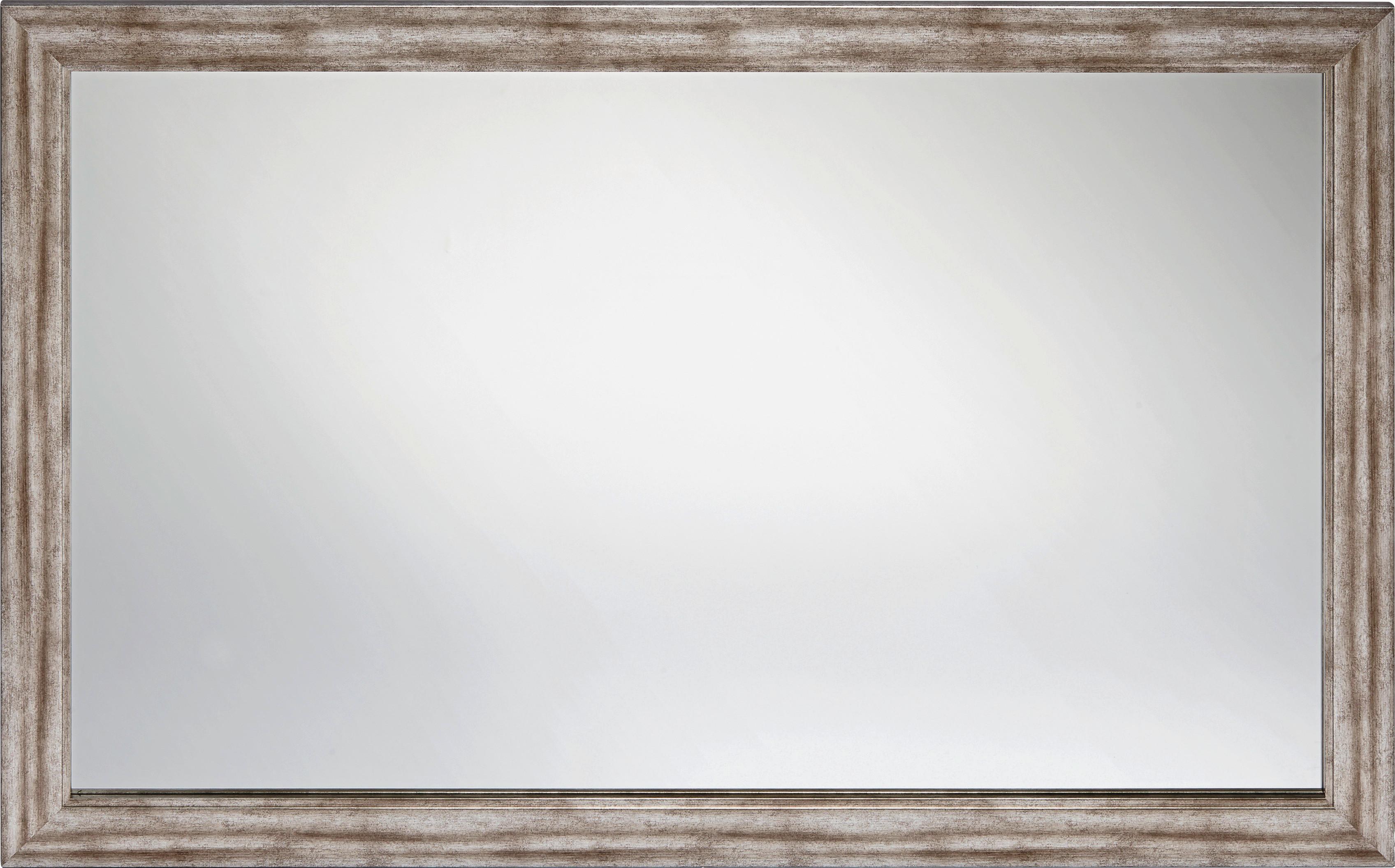 VÄGGSPEGEL METALLIC - silver/nickelfärgad, Romantik / Lanthus, trämaterial (70/110cm) - Mömax