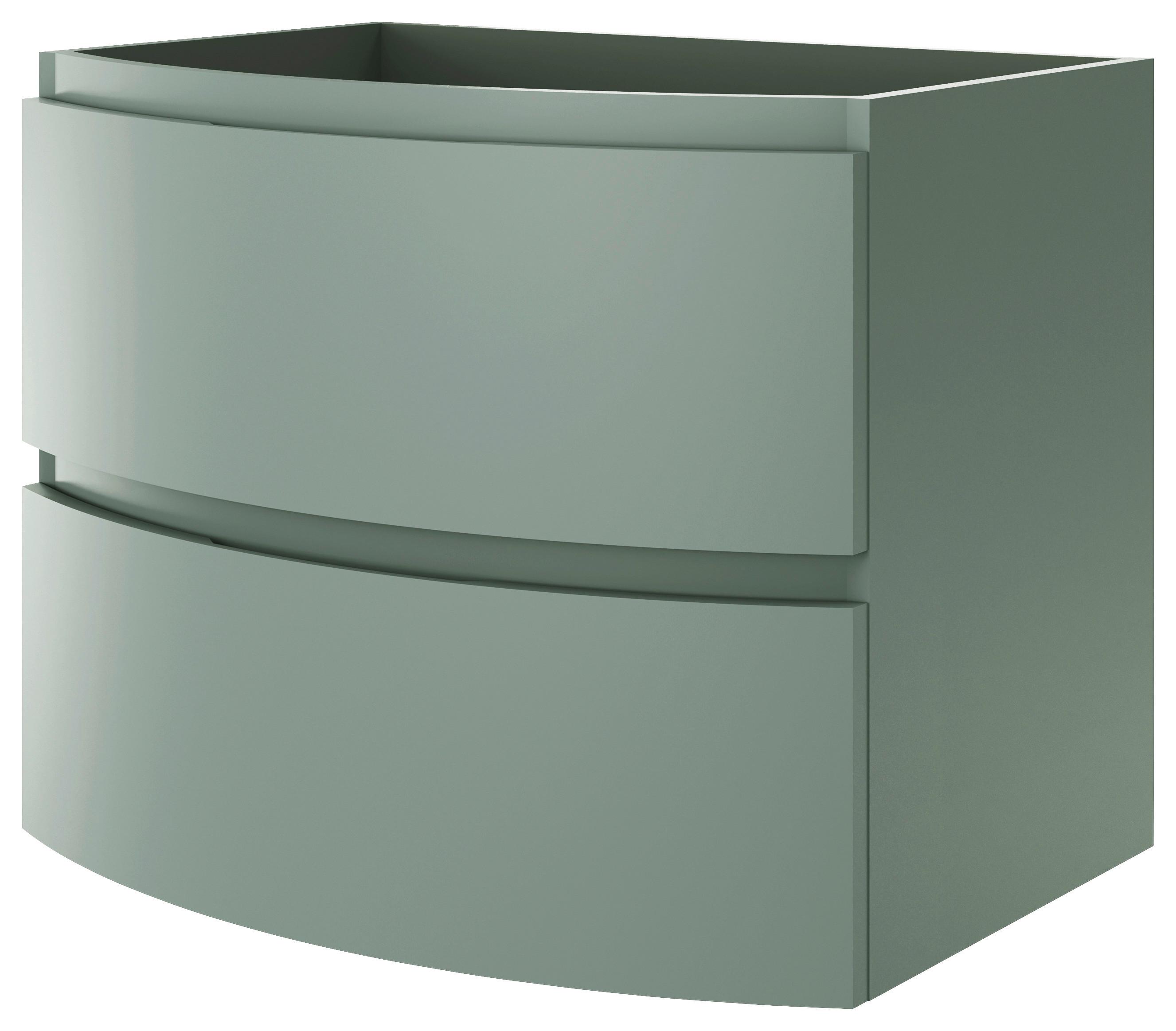 Bază pentru lavoar Armonia - verde salvie/alb, Modern, materiale naturale/material pe bază de lemn (70/56/49cm)