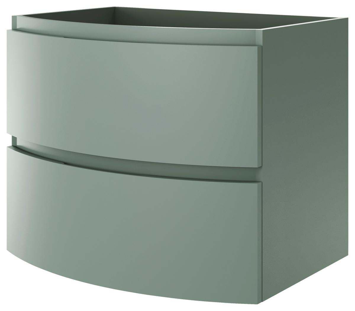 Bază pentru lavoar Armonia - verde salvie/alb, Modern, materiale naturale/material pe bază de lemn (70/56/49cm)