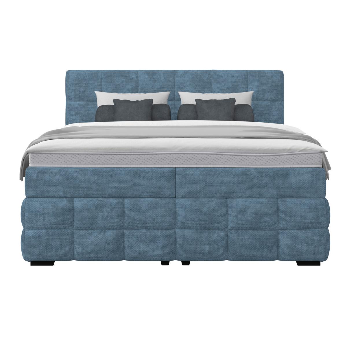 PAT BOX VEGA - albastru/verde, Trend, lemn/textil (160/200cm) - Modern Living