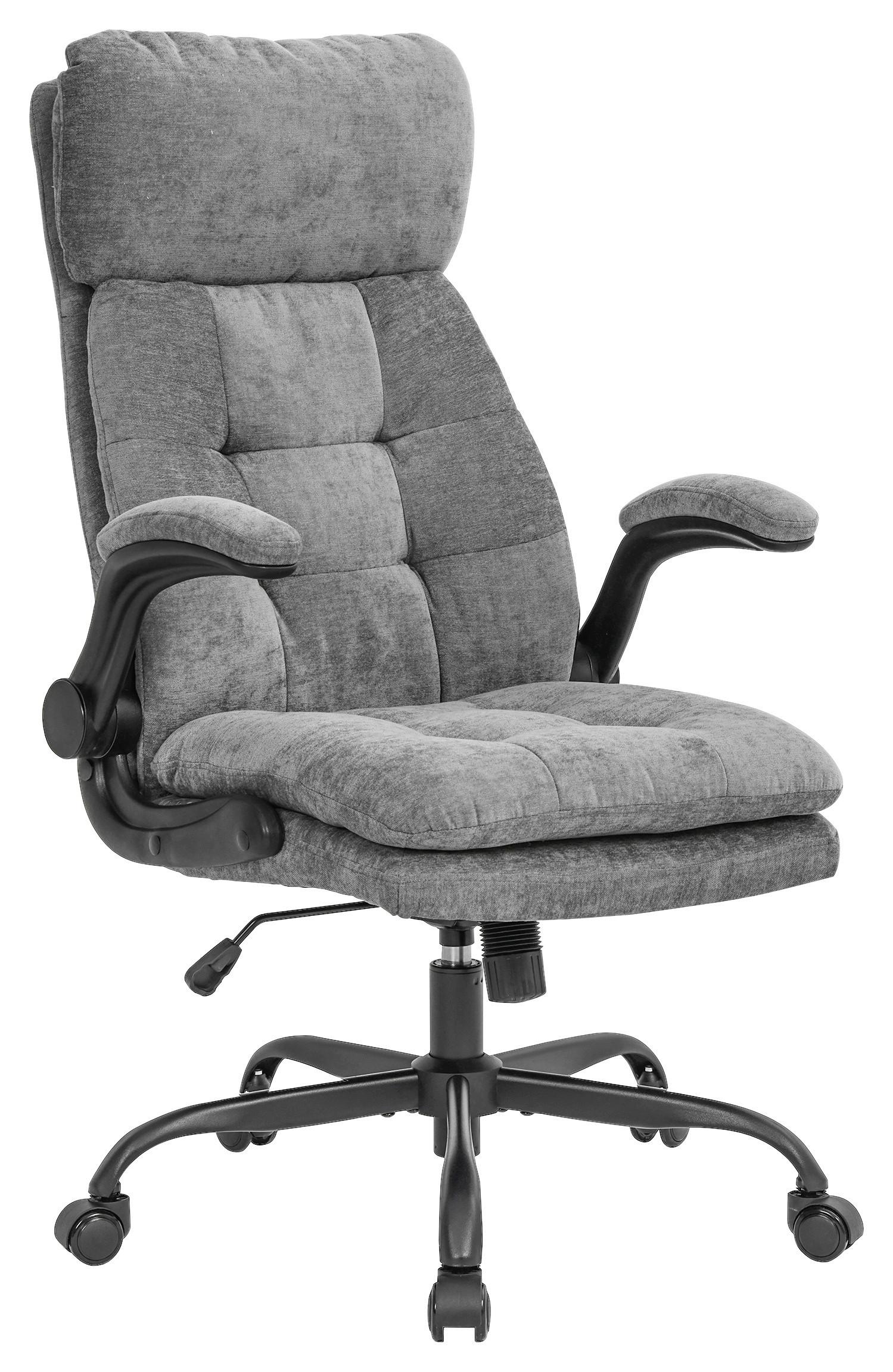 Scaun Directorial Milan - negru/gri, Trend, plastic/lemn (66/121/72cm) - Modern Living