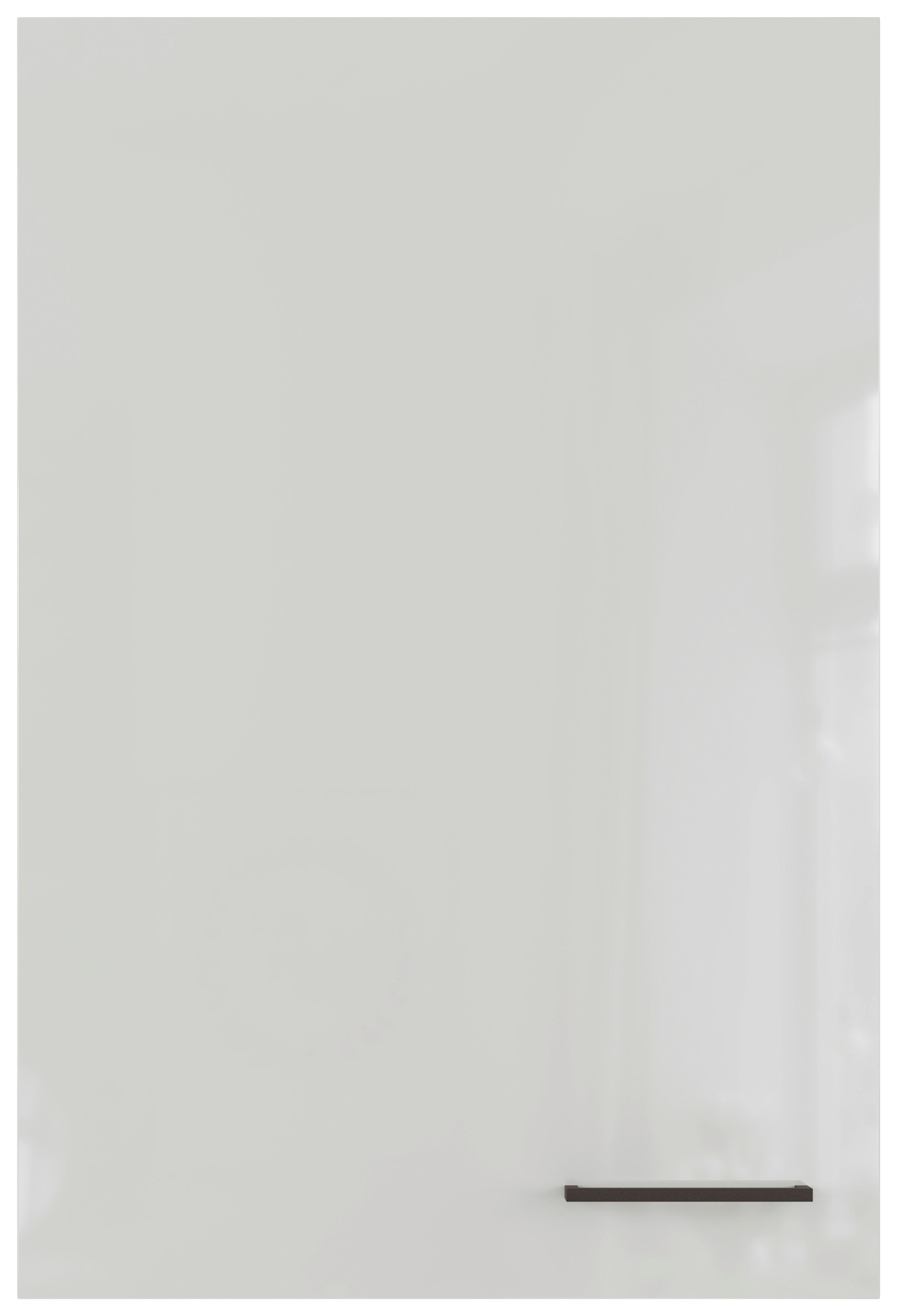 Küchenoberschrank in Lichtgrau glänzend - Schwarz/Grau, MODERN, Holzwerkstoff/Metall (60/89/32cm) - FlexWell