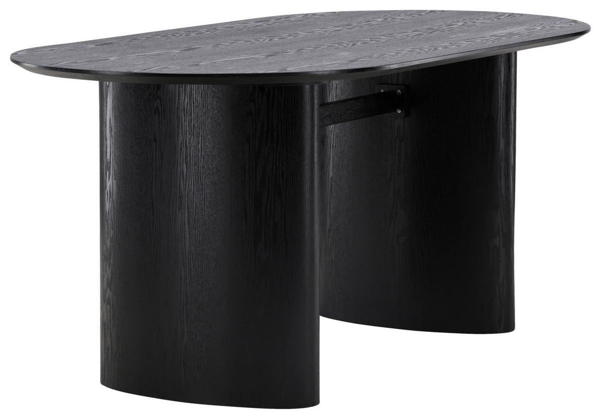 ESSTISCH ISOLDE - Schwarz, Design, Holzwerkstoff (180/90/75cm) - Livetastic