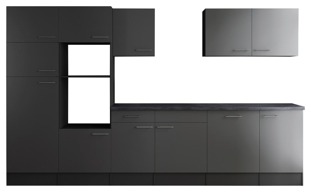 Kuhinjski Blok Brez Aparatov Oliver, 340cm - srebrne barve/siva, Design, kovina/leseni material (340cm) - Respekta