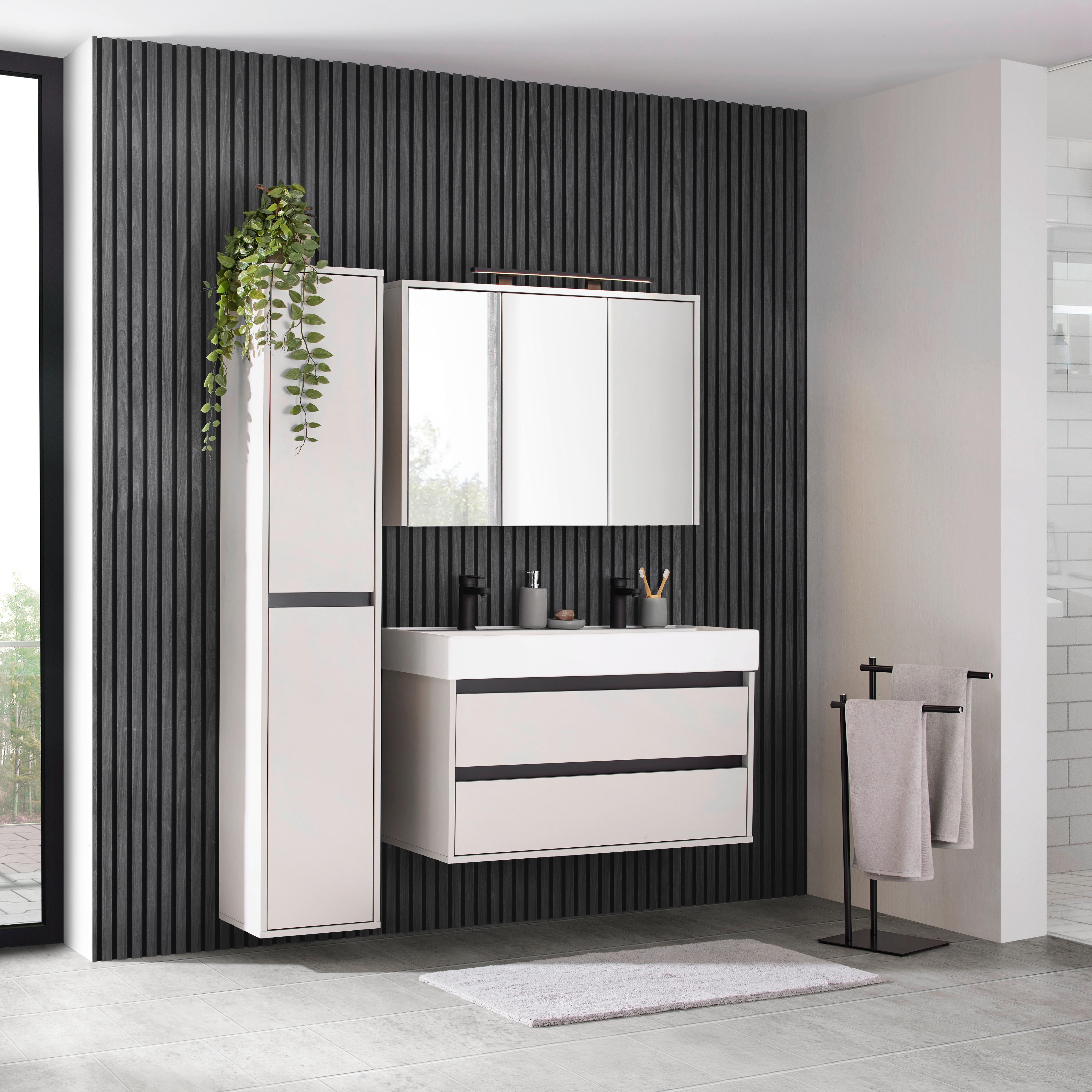 HÖGSKÅP SOPHIA -EXKLUSIV- - svart/kashmir, Modern, trämaterial (35/190/33cm) - Mömax