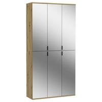 Gaderobenschrank Projekt X ca. 91x193 cm Eiche Artisan - Eichefarben/Grau, KONVENTIONELL, Glas/Holzwerkstoff (91/193/34cm) - MID.YOU
