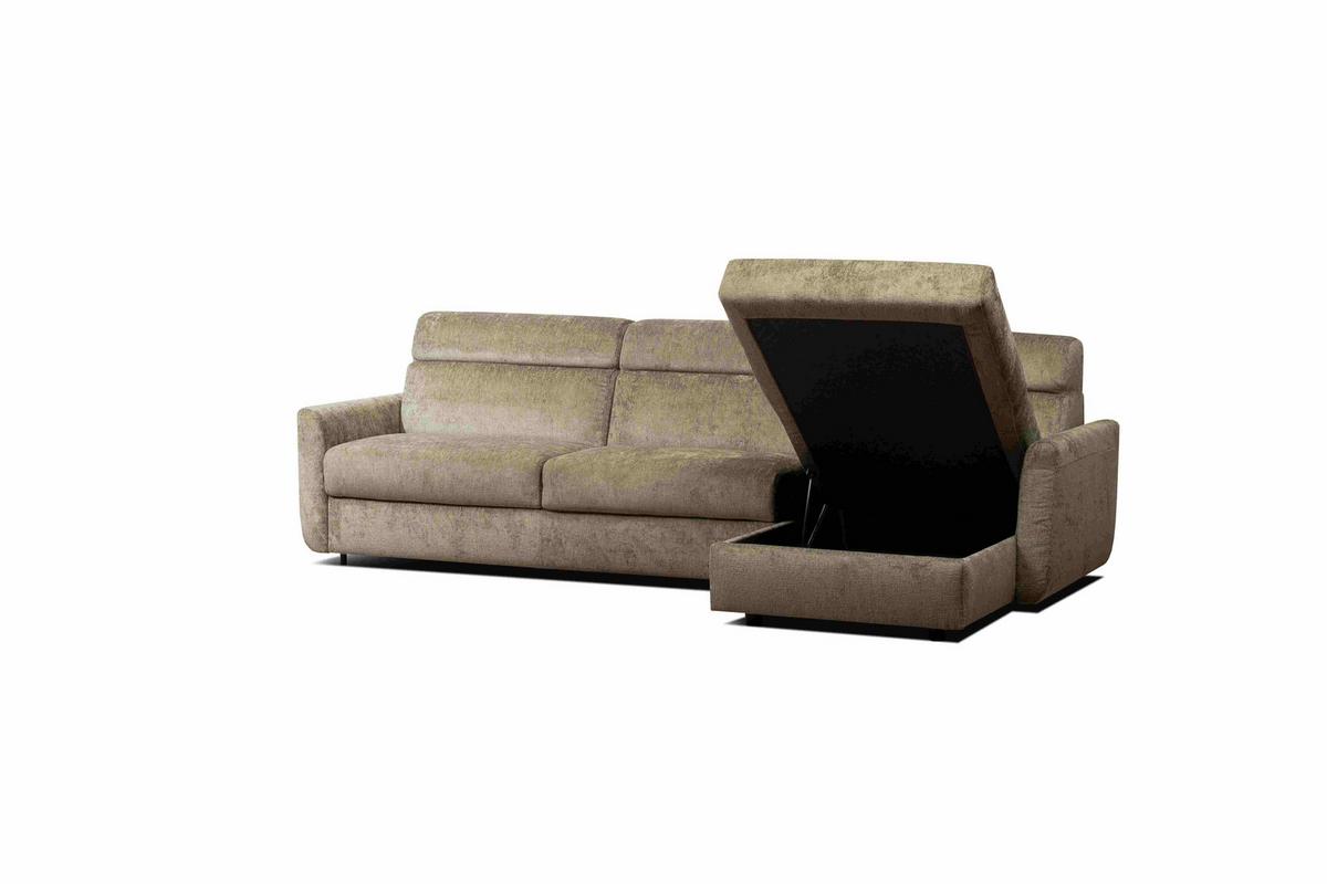 Sarokkanapé Sorrento Slim - zöld, Konventionell, faalapú anyag/textil (280/89/160cm)