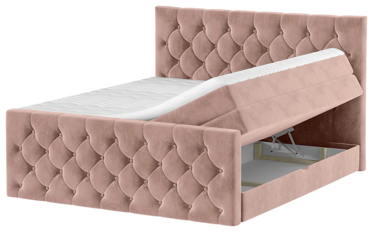 PAT BOXSPRING ELIO - bej/roz antic, Romantik / Landhaus, textil (180/200cm) - James Wood