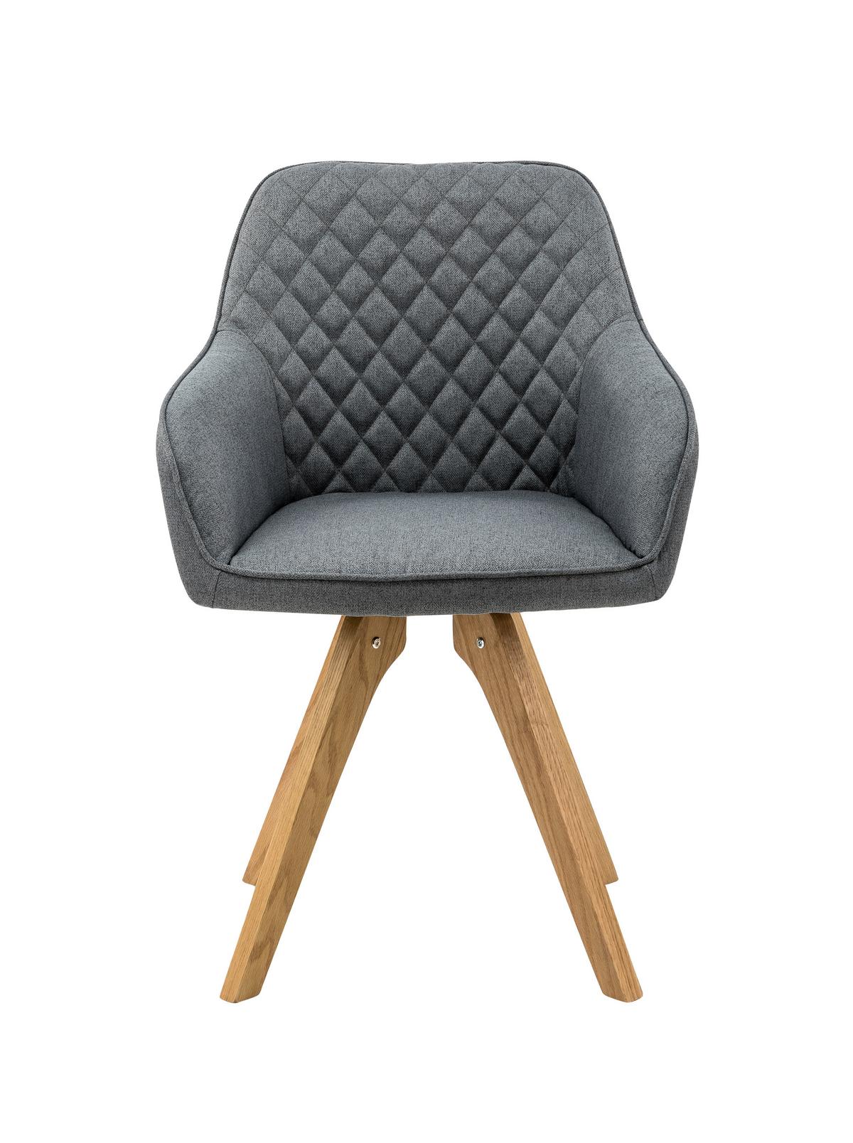 Set Naslanjačev Diamant, Siva, 2-Delni - siva/naravne barve, Moderno, tekstil/les (59/88/61cm) - Livetastic