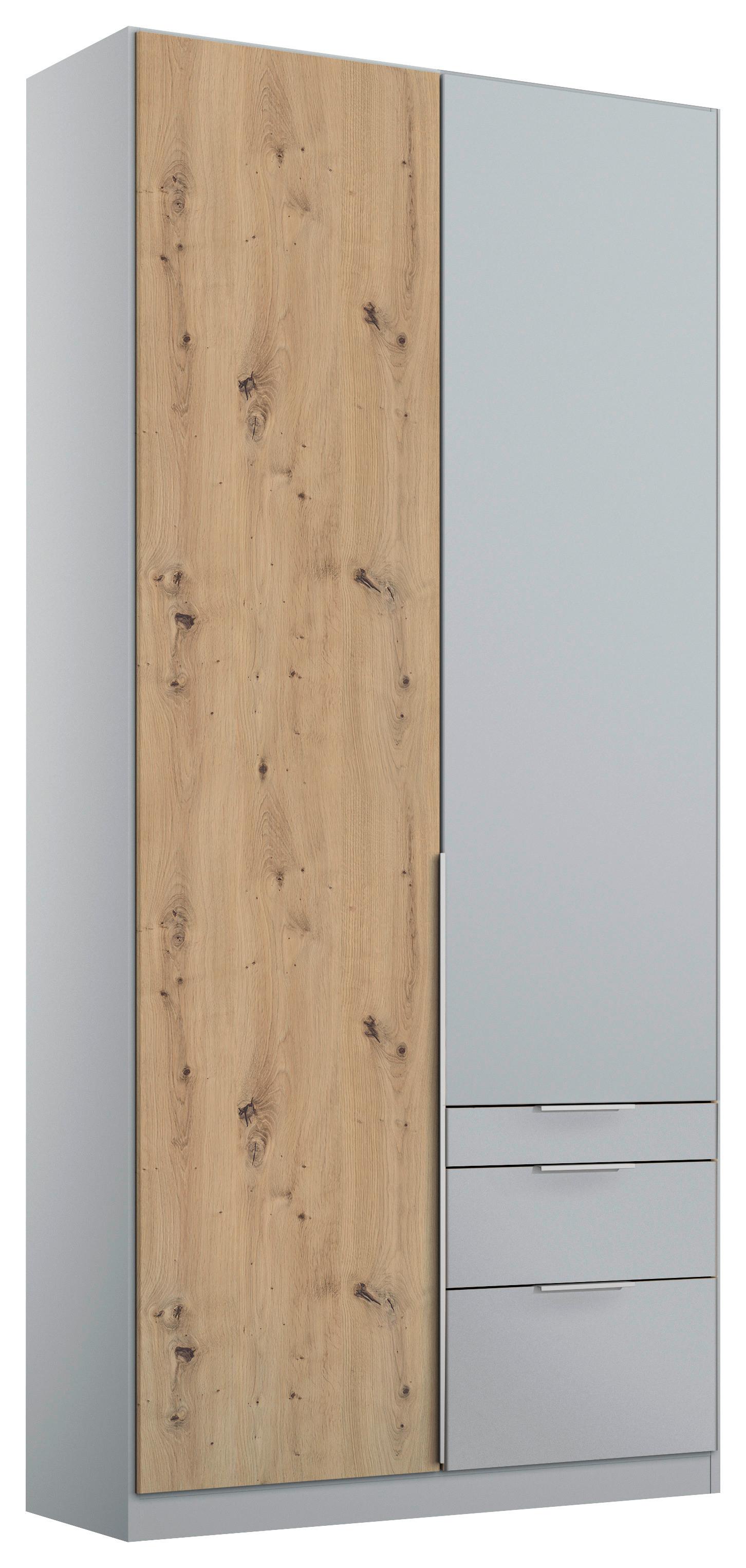DULAP USI ROTATIVE ALABAMA - gri deschis/stejar Artisan, Modern, material pe bază de lemn (91/229/54cm)