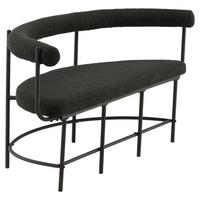 SITZBANK STALLHAGEN - Schwarz, Design, Textil/Metall (165/75/51cm) - Livetastic