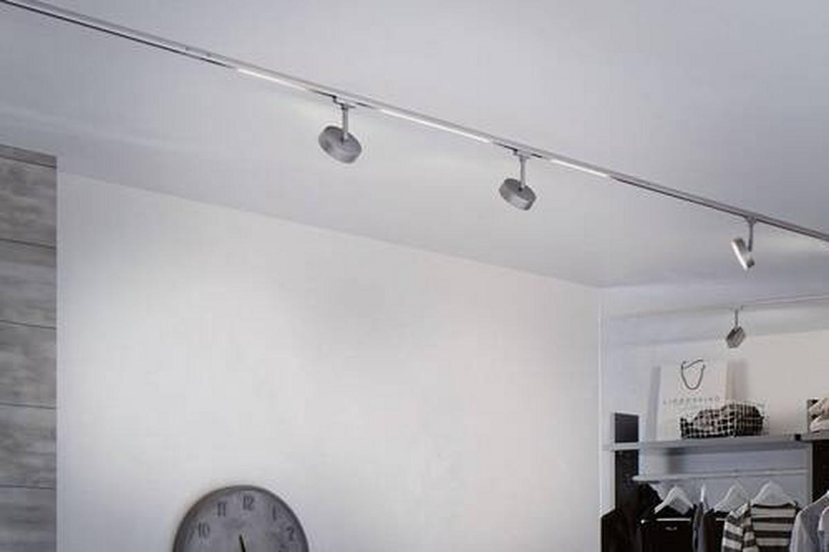 Schienensystem-Strahler Urail Circle Chromfarben ca. 14.7cm - Chromfarben, Basics, Kunststoff/Metall (9,8/14,7cm) - Paulmann